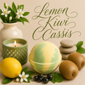 Lemon Kiwi Cassis handmade fruity bath bomb by Magnolia Grove Gifts