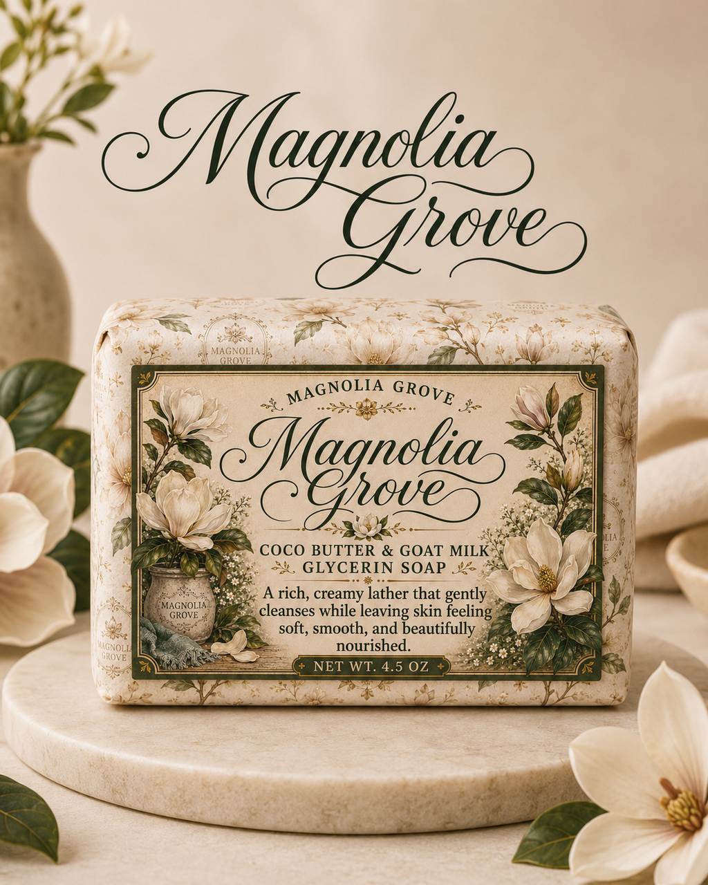 Magnolia Blossom - Glycerin & Goat Milk Soap