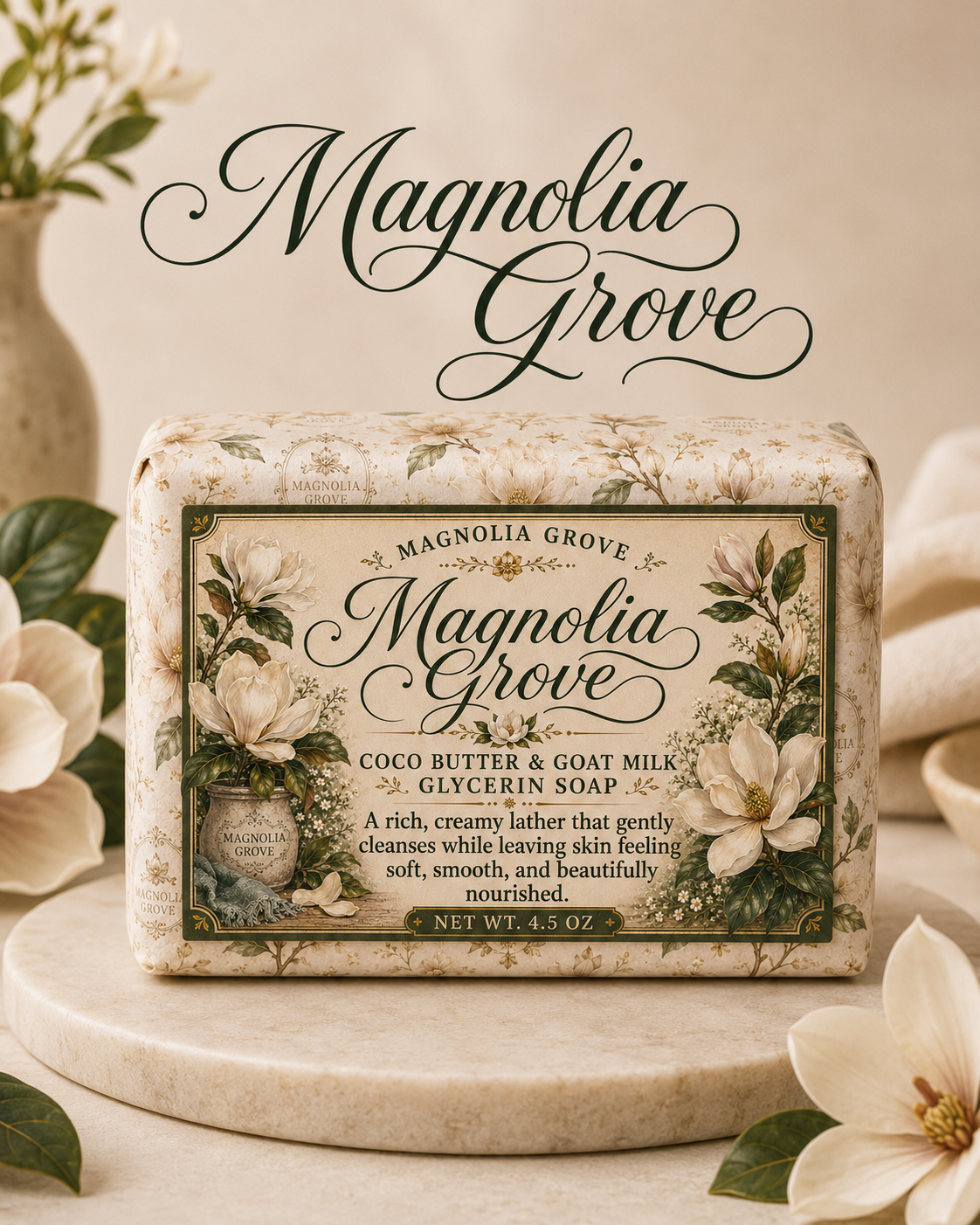 Magnolia Blossom - Glycerin & Goat Milk Soap