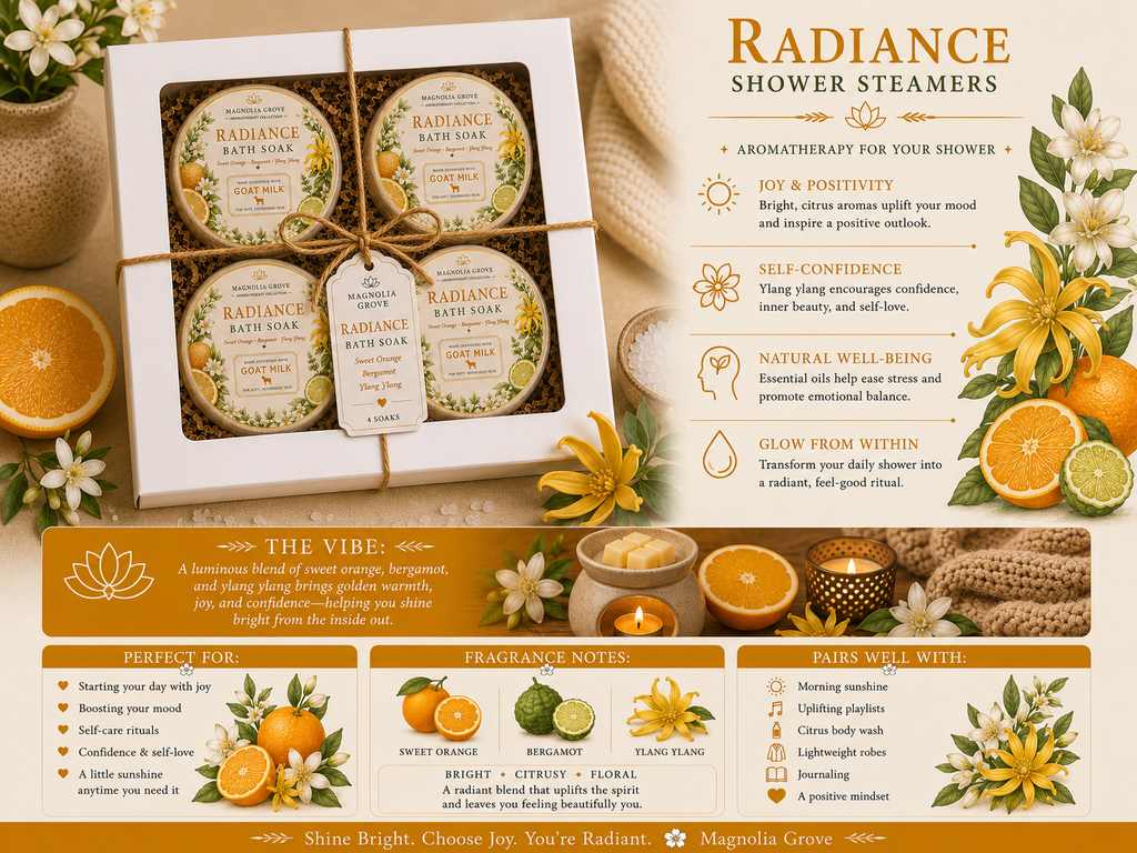 Radiance Shower Steamer fragrance notes and product details