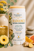 Radiance Natural Deodorant with sweet orange, lemon and grapefruit by Magnolia Grove Gifts