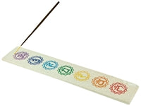 Seven Chakra Sandstone Incense Stick Holder – 10 Inch