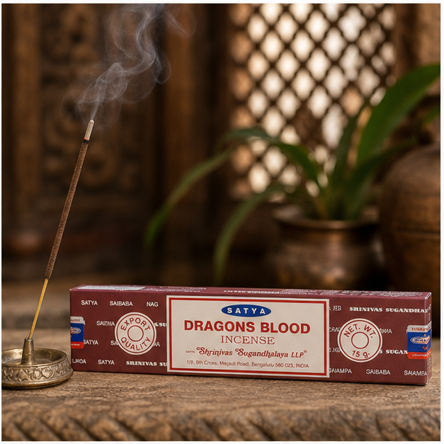 Satya Dragons Blood Incense Sticks 16g package