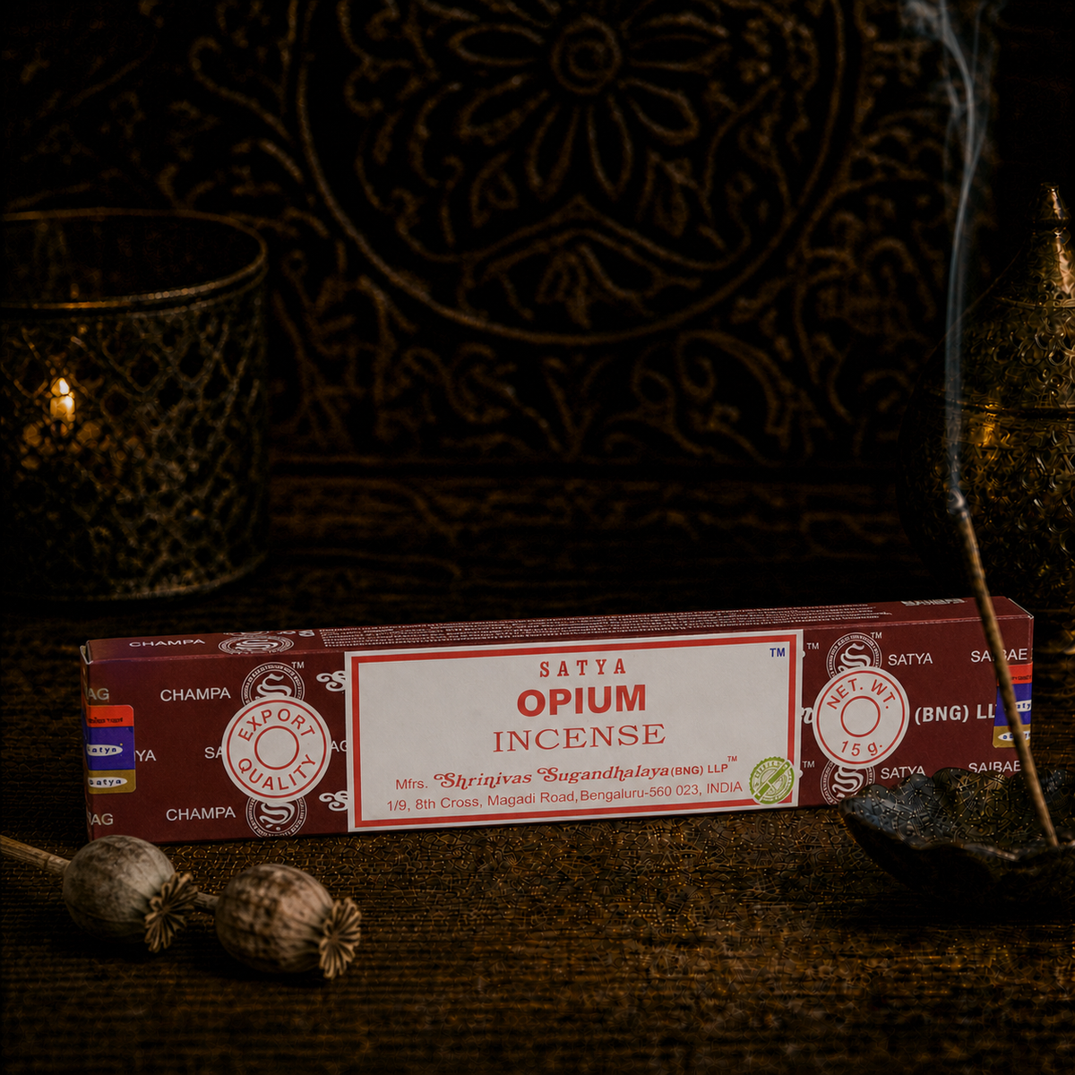 Satya Opium Incense Sticks 16g package