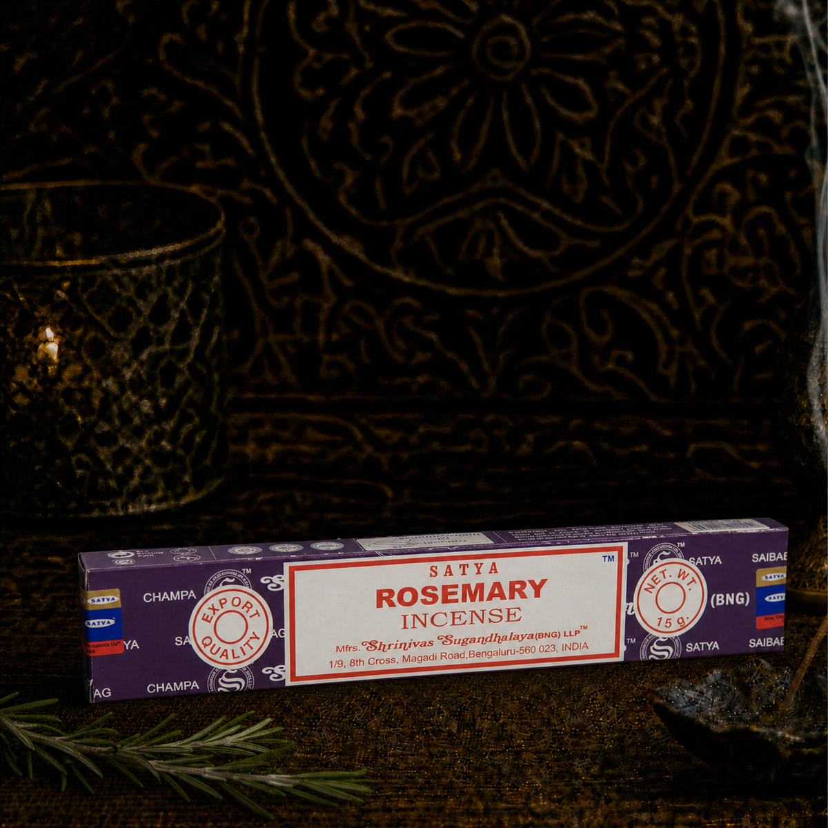 Satya Rosemary Incense Sticks 16g package