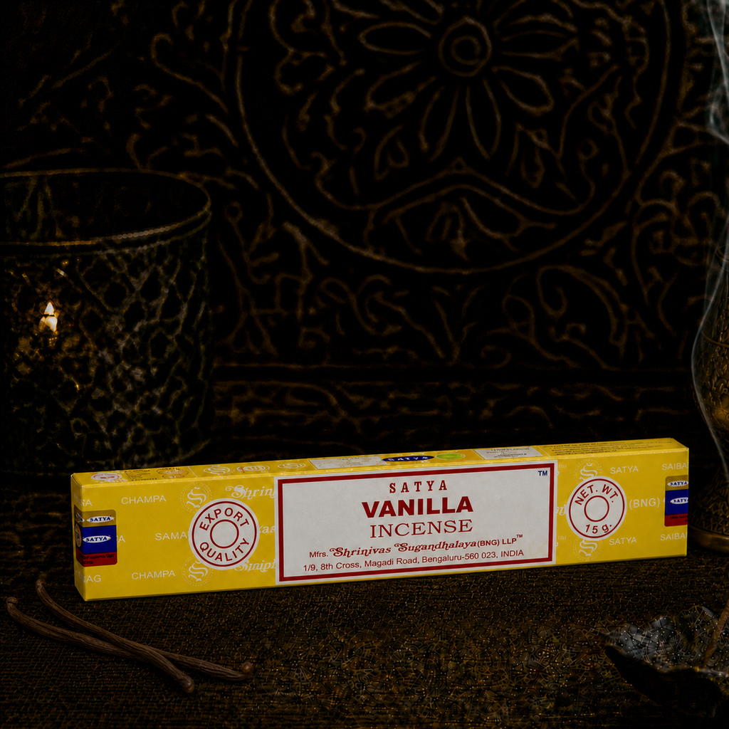 Satya Vanilla Incense Sticks 16g package