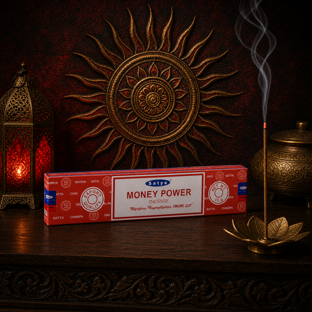 Satya Money Power Incense Sticks 16g package