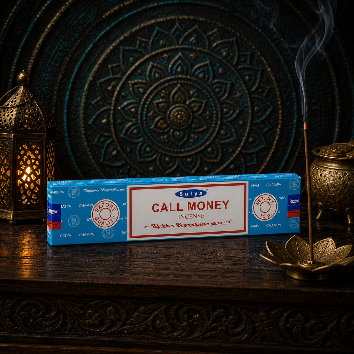 Satya Call Money Incense Sticks 16g package