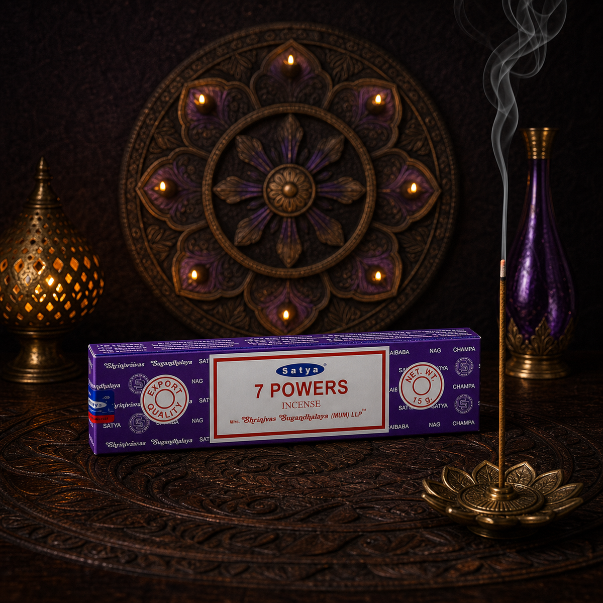Satya 7 Powers Incense Sticks 16g package