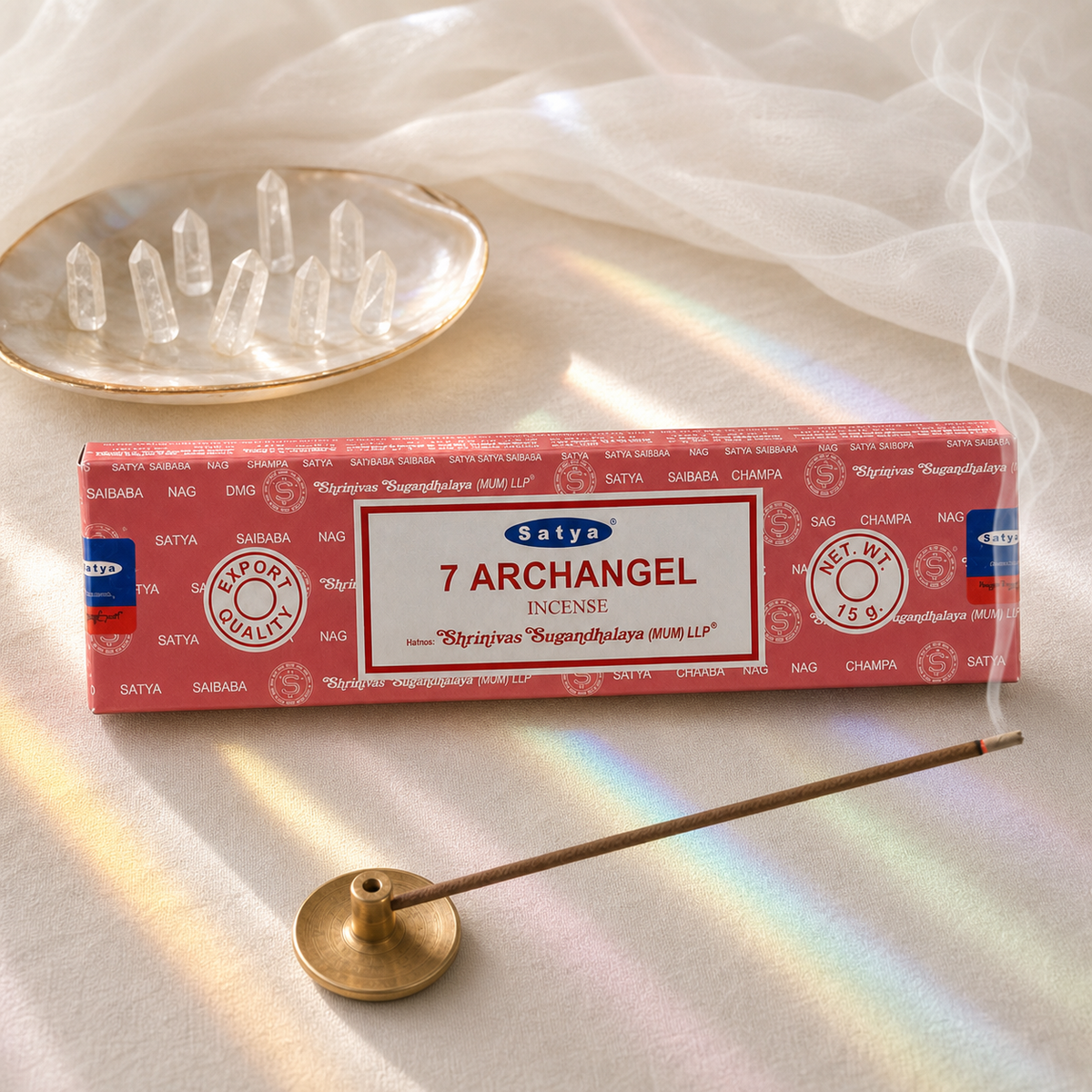 Satya 7 Archangel Incense Sticks 16g package