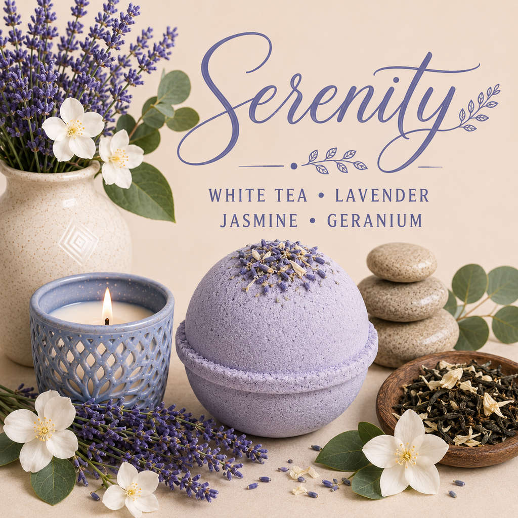 Serenity handcrafted bath bomb from Magnolia Grove Gifts