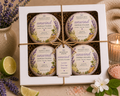 Unwind Shower Steamer package with lavender, clary sage and bergamot fragrance