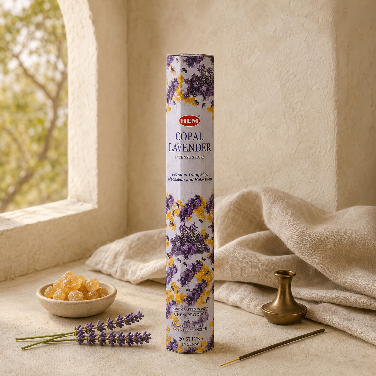 HEM Copal Lavender Incense Sticks – 20 Count