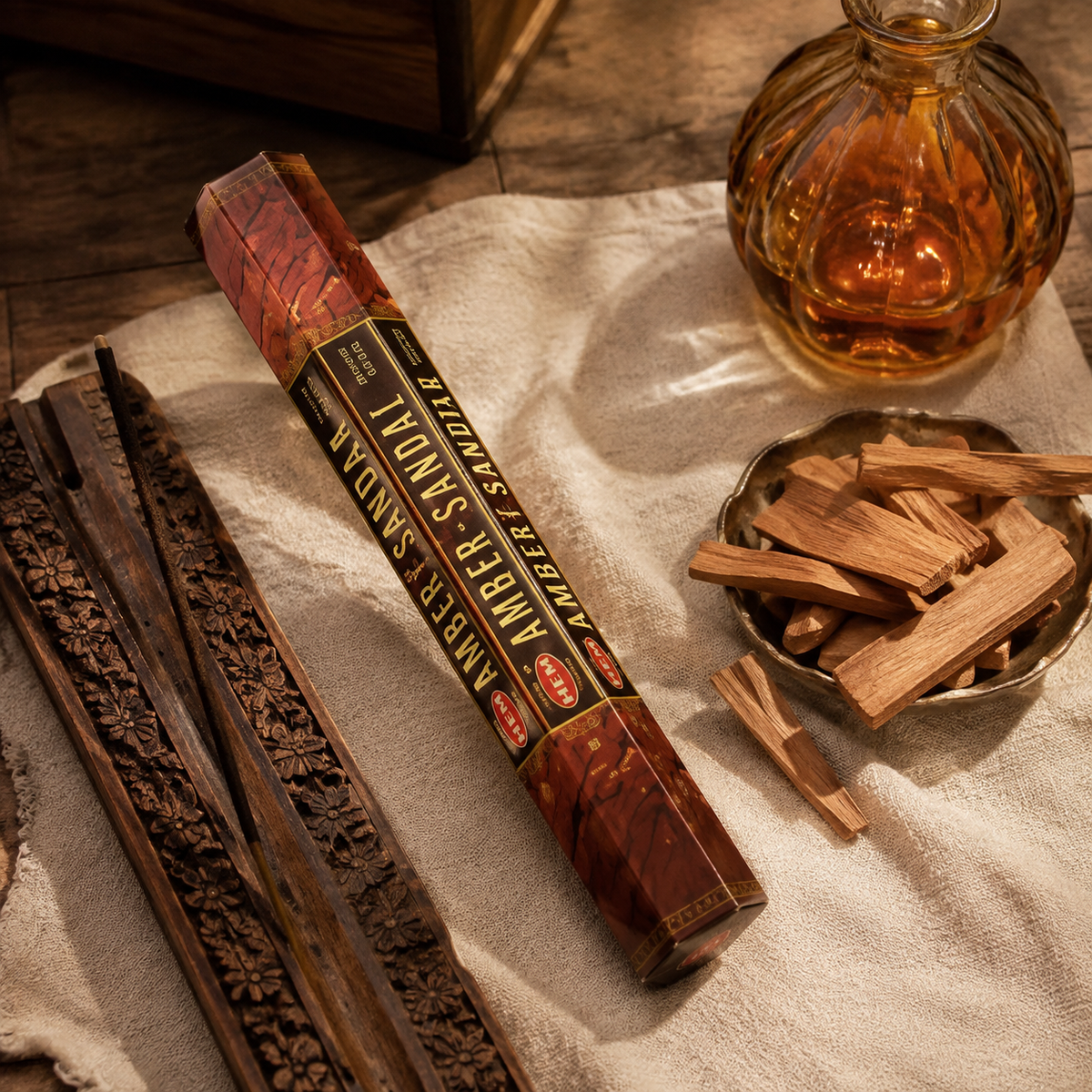 HEM Amber Sandal Incense Sticks – 20 Count