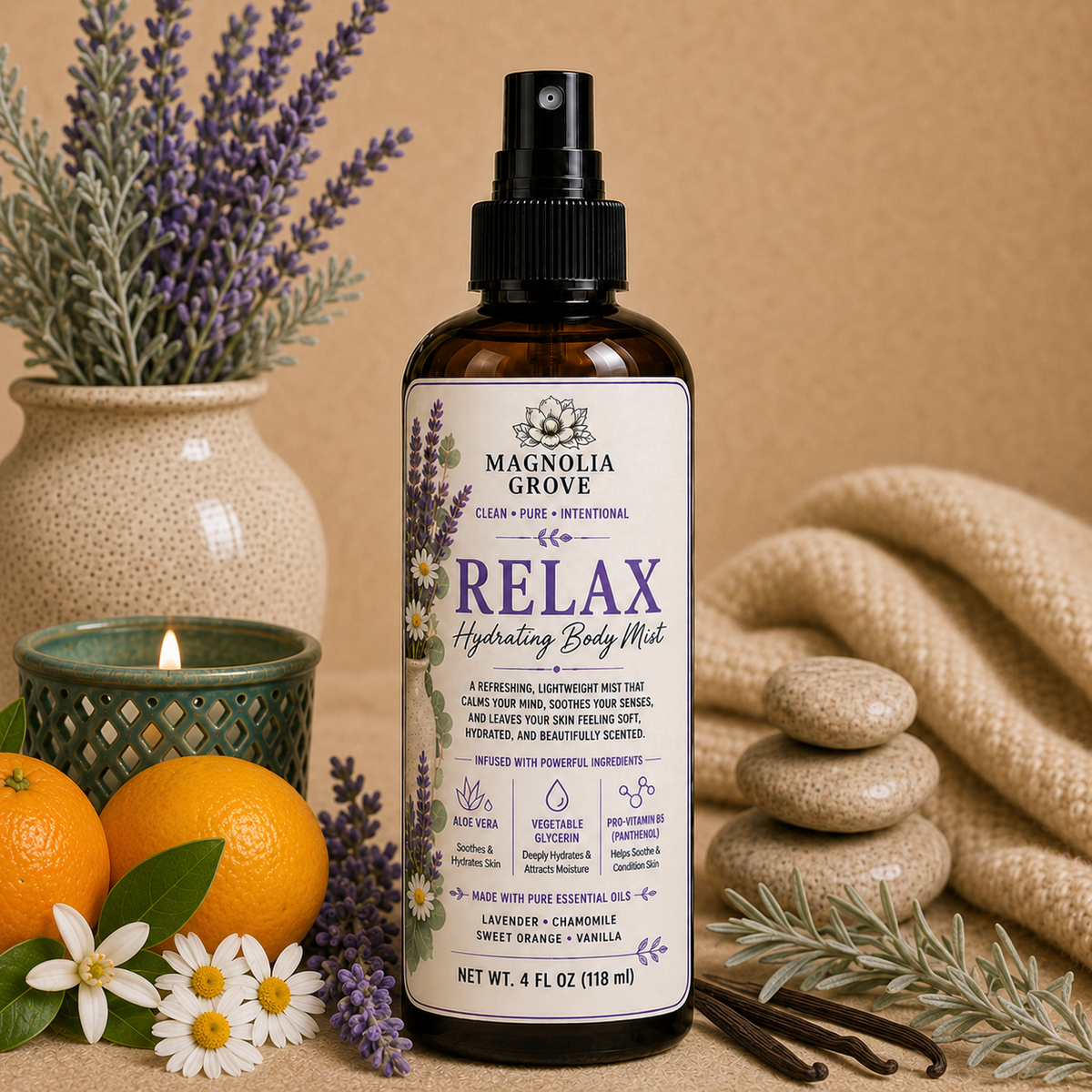Relax hydrating body mist from Magnolia Grove Gifts