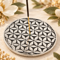 Flower of Life aluminum incense stick burner