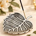 Bodhi leaf aluminum incense stick burner