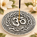 Celtic Om Symbol aluminum incense stick burner