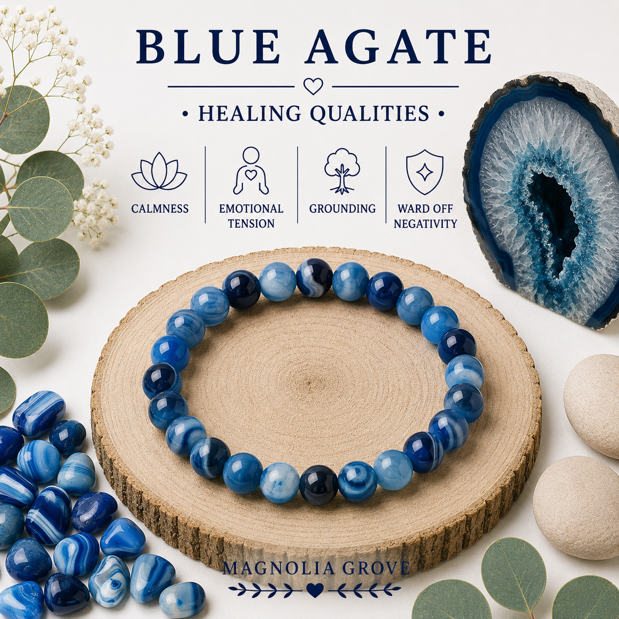 Agate Dyed Blue