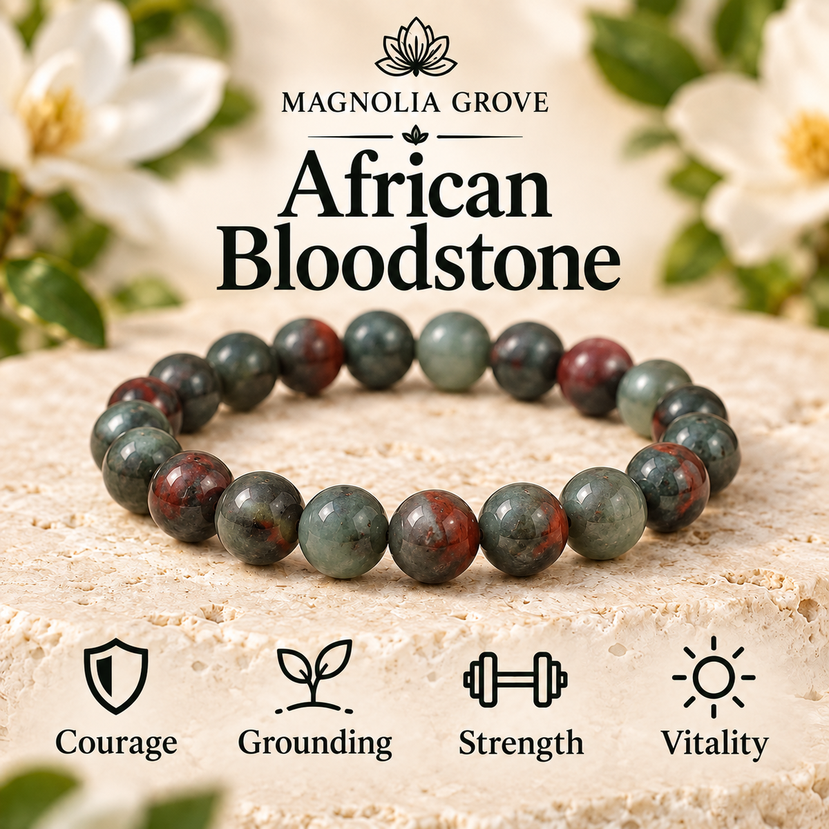 African Bloodstone 8mm stretch bracelet hero
