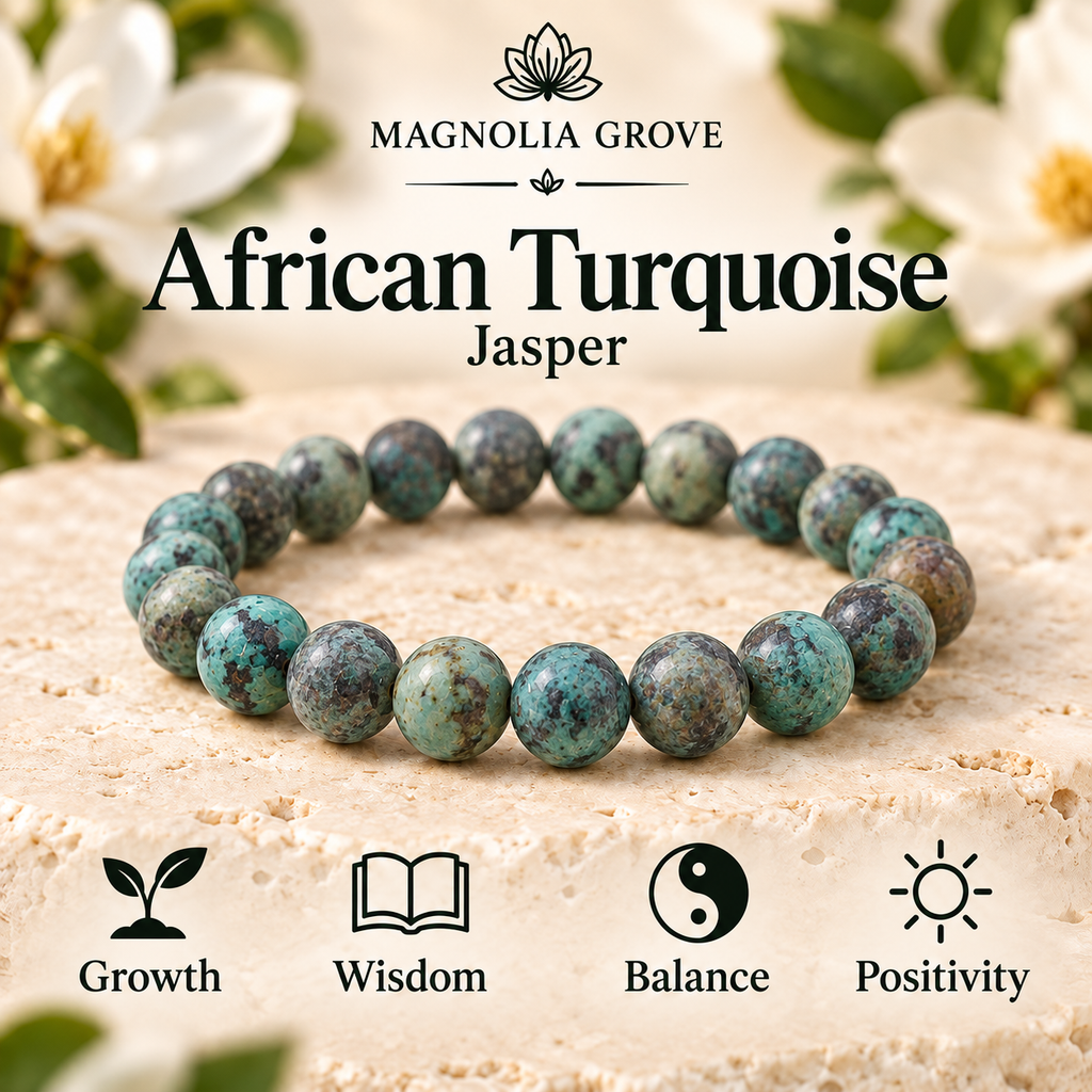 African Turquoise 8mm stretch bracelet hero