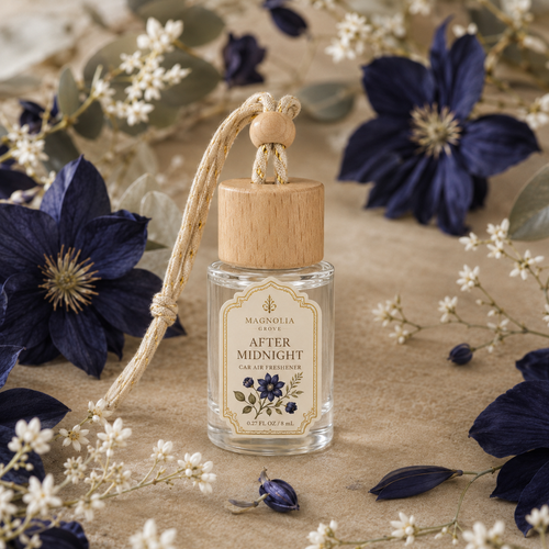 After Midnight Car Air Freshener — 8 mL glass bottle with wood cap