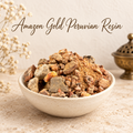 Amazon Gold Peruvian Resin natural resin incense in an elegant ceramic bowl