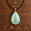 Amazonite drop pendant — main