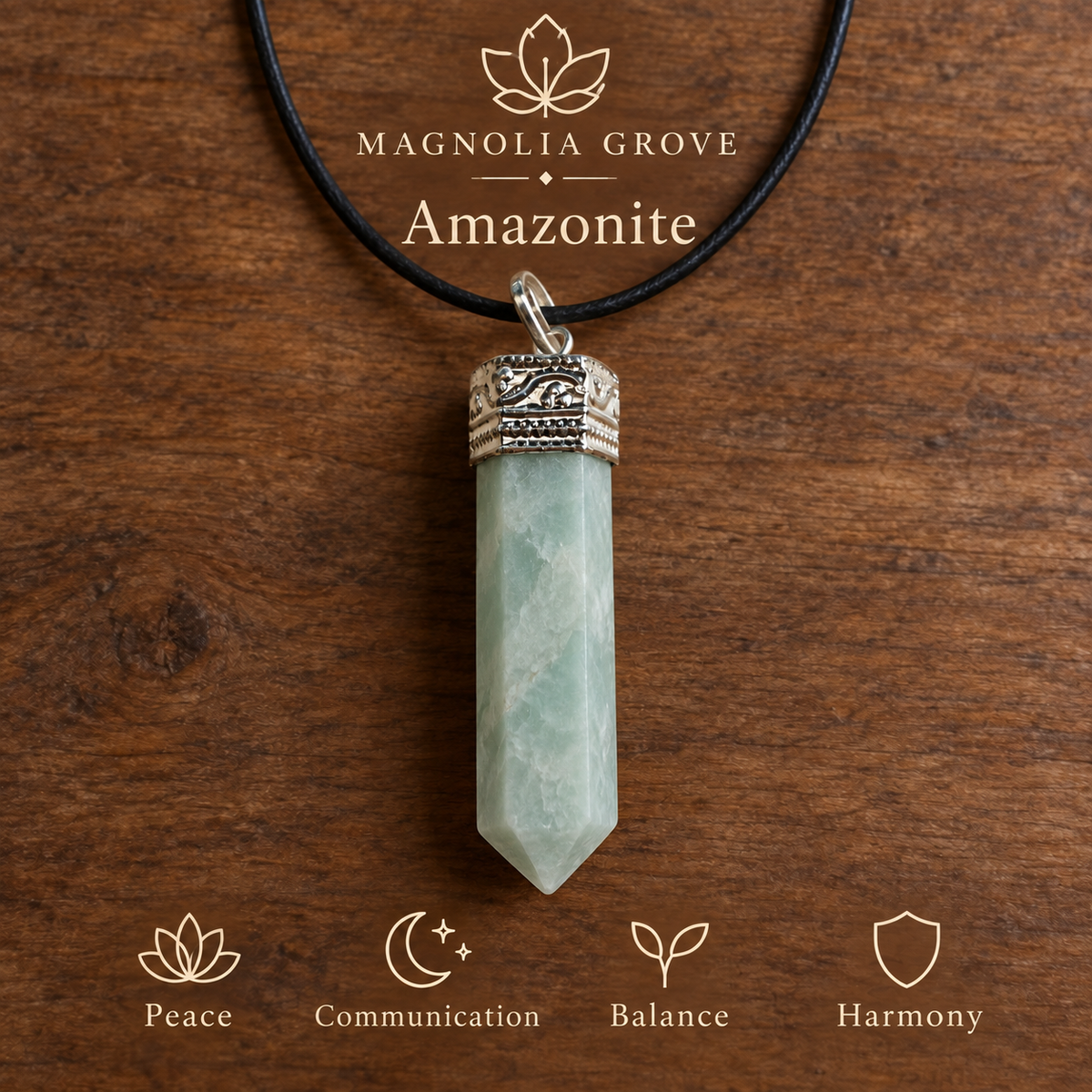 Magnolia Grove Amazonite pencil pendant main image