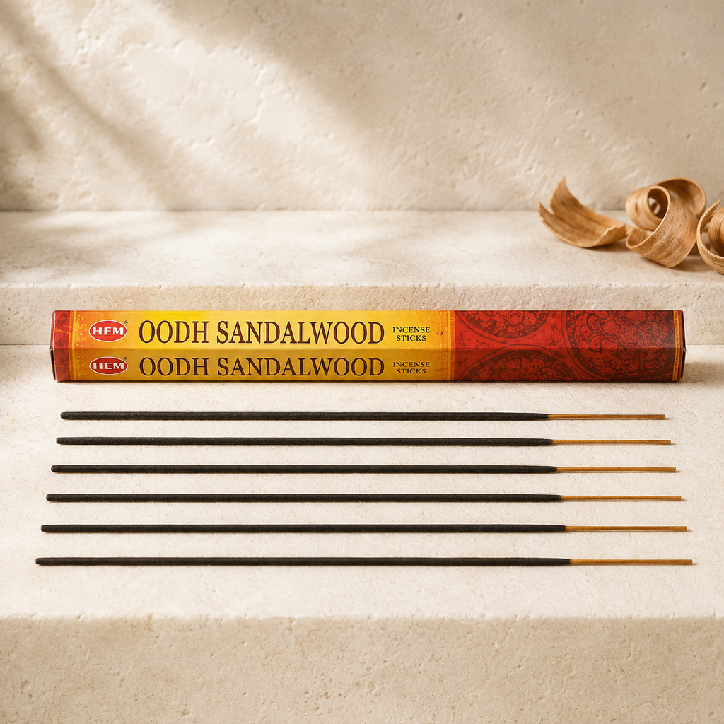 HEM Oudh Sandalwood Incense Sticks – 20 Count