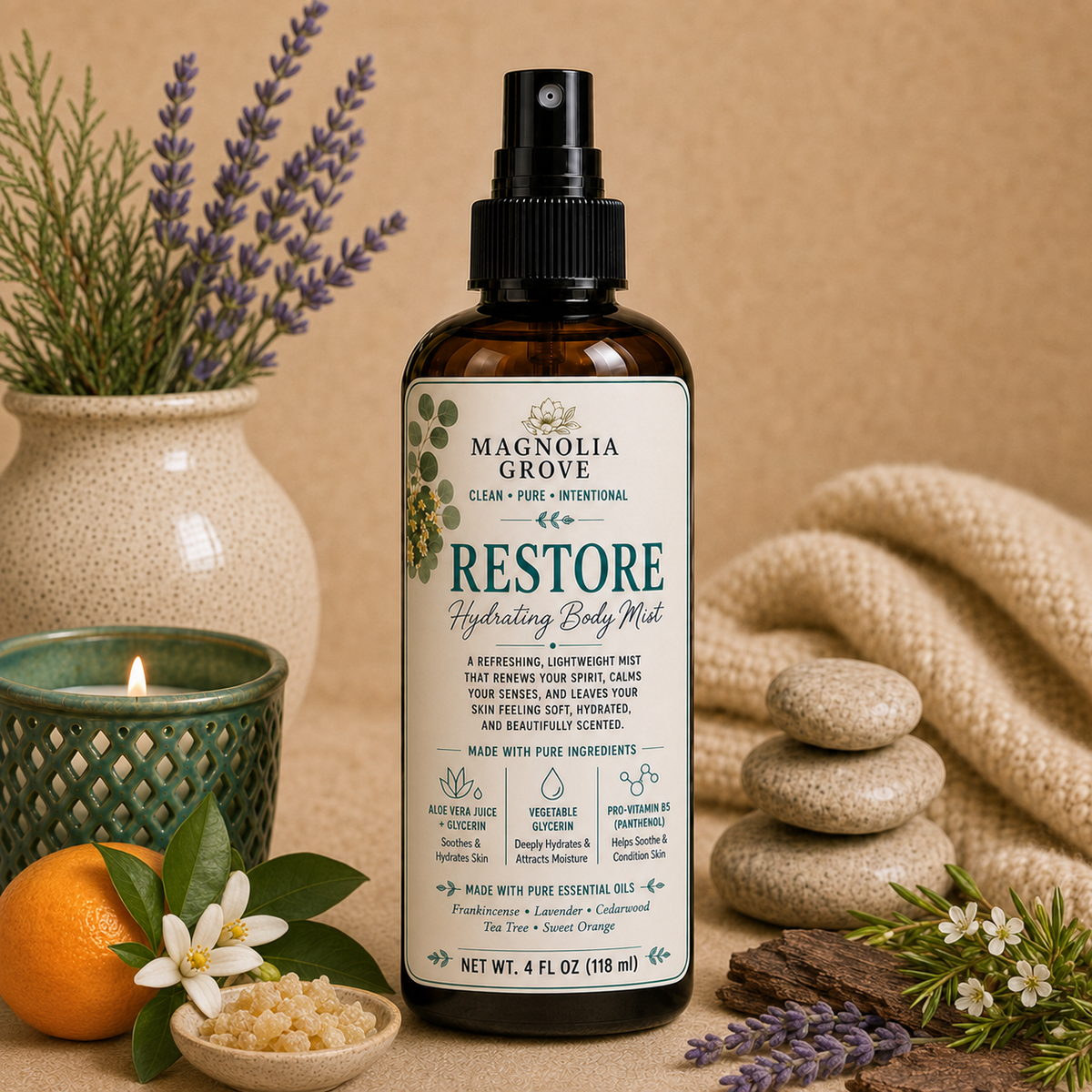 Restore hydrating body mist from Magnolia Grove Gifts