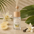 Banana Car Air Freshener — 8 mL glass bottle with wood cap