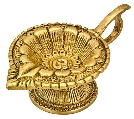 Lotus Om charcoal cone incense and oil lamp burner