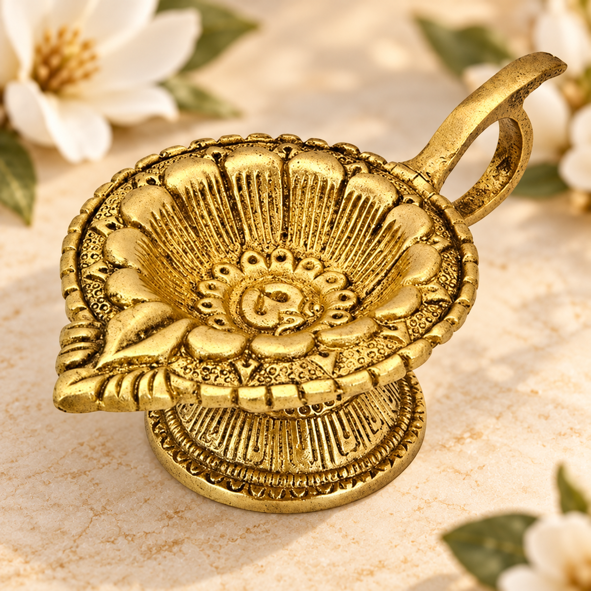 Lotus Om Incense and Oil Lamp Burner – 5 in