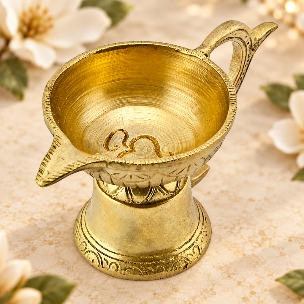 Om Symbol Incense and Oil Lamp Burner – 5 in