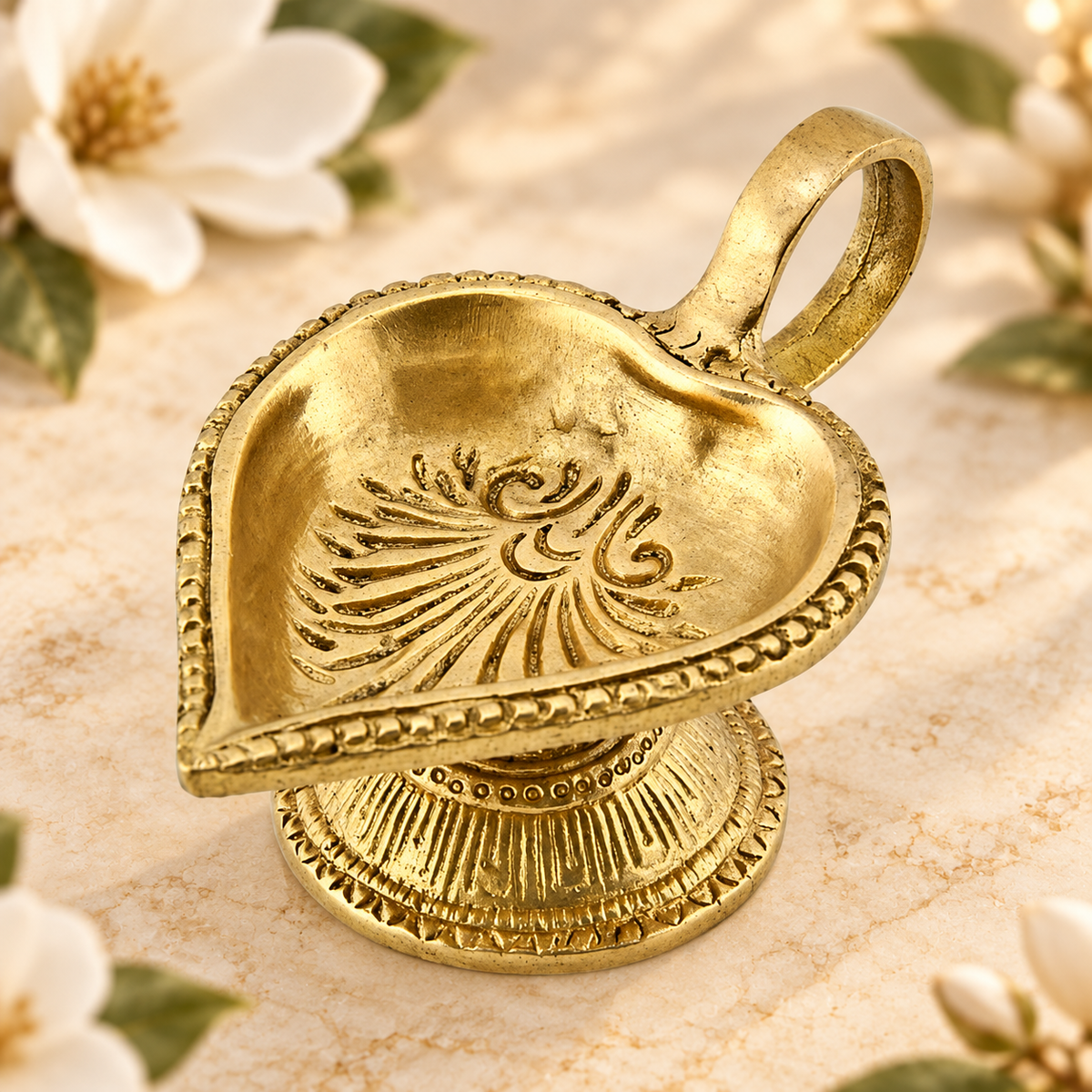 Leaf-Shaped Incense and Oil Lamp Burner – 4.25 in