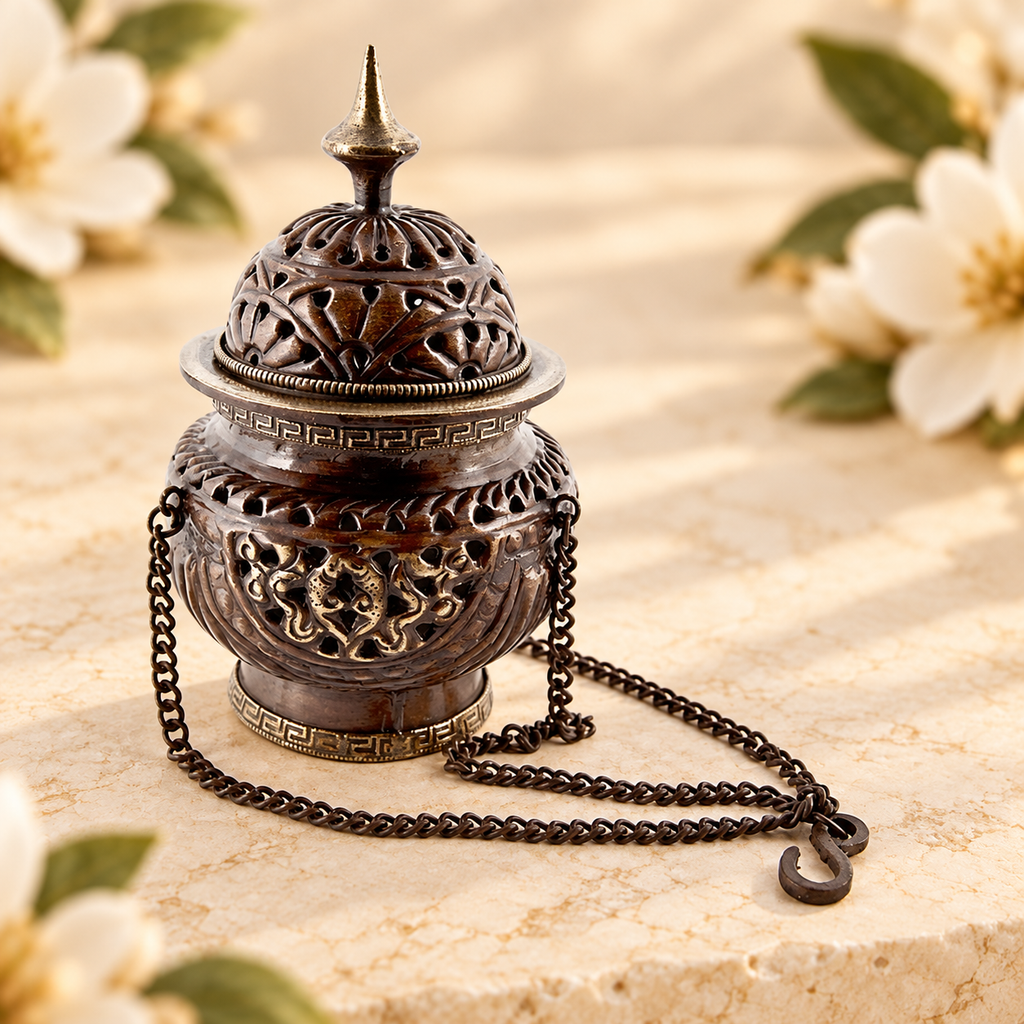 Antique Tibetan Hanging Censer – 5.5 in