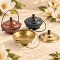 Metal Censer Burner Set – 3 Pieces, 6 in in a warm Magnolia Grove setting