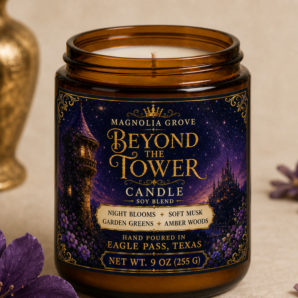 Beyond the Tower soy-blend candle from Magnolia Grove Gifts