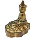 Floral Design Wooden Backflow Cone Burner – 5"H, 3"W – Sold Individually