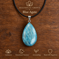 Blue Agate drop pendant — main
