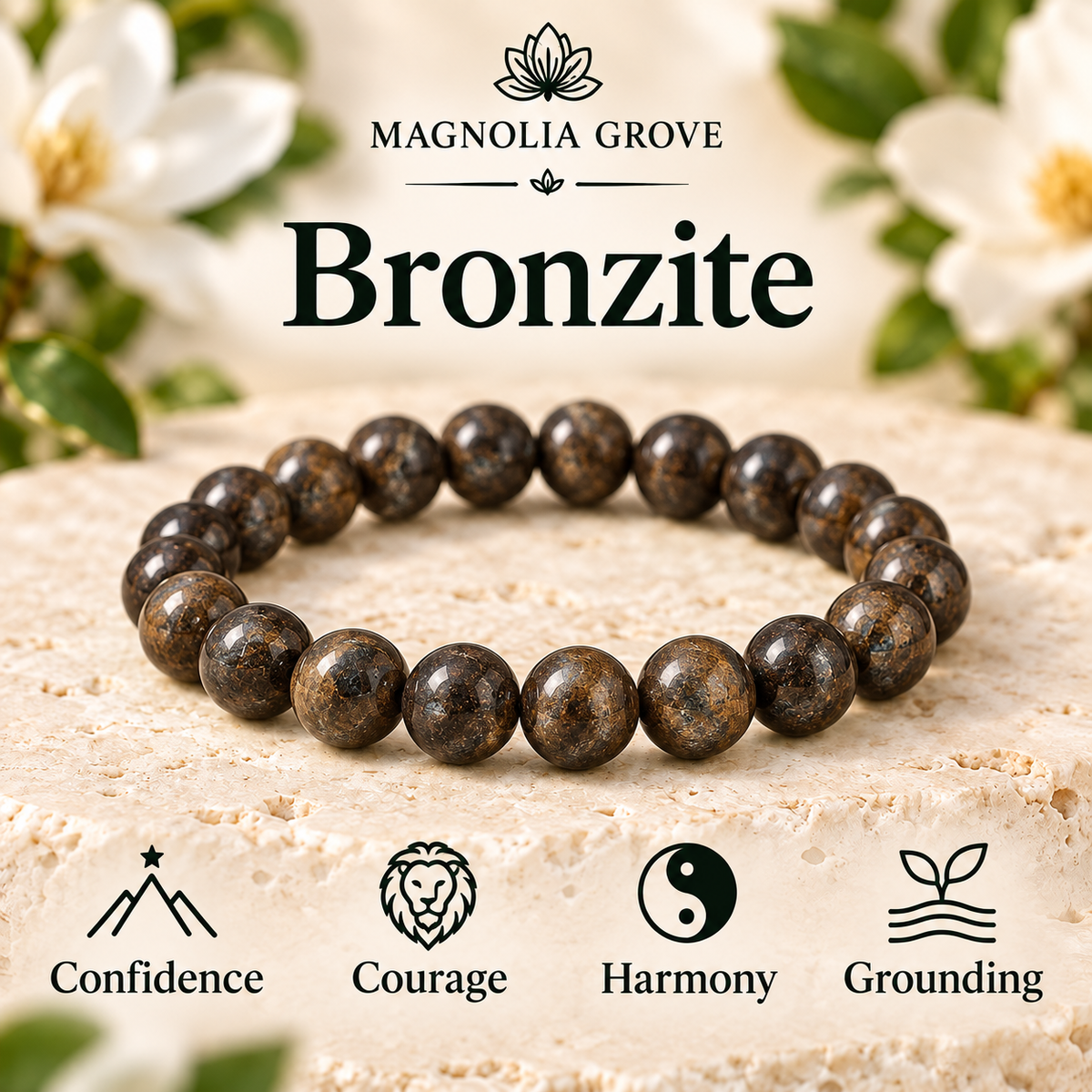 Bronzite 8mm stretch bracelet hero