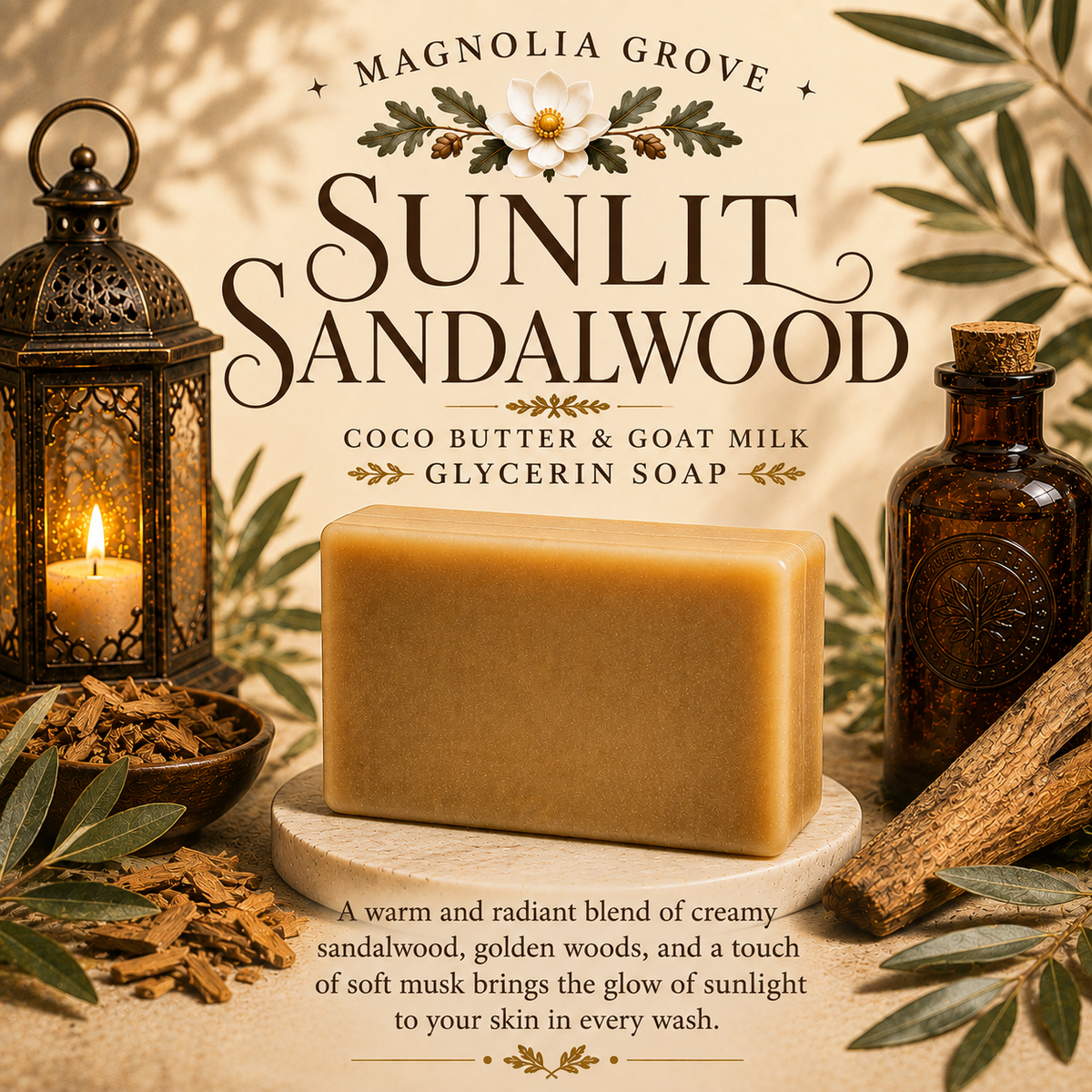 Sunlit Sandalwood - Glycerin & Goat Milk Soap