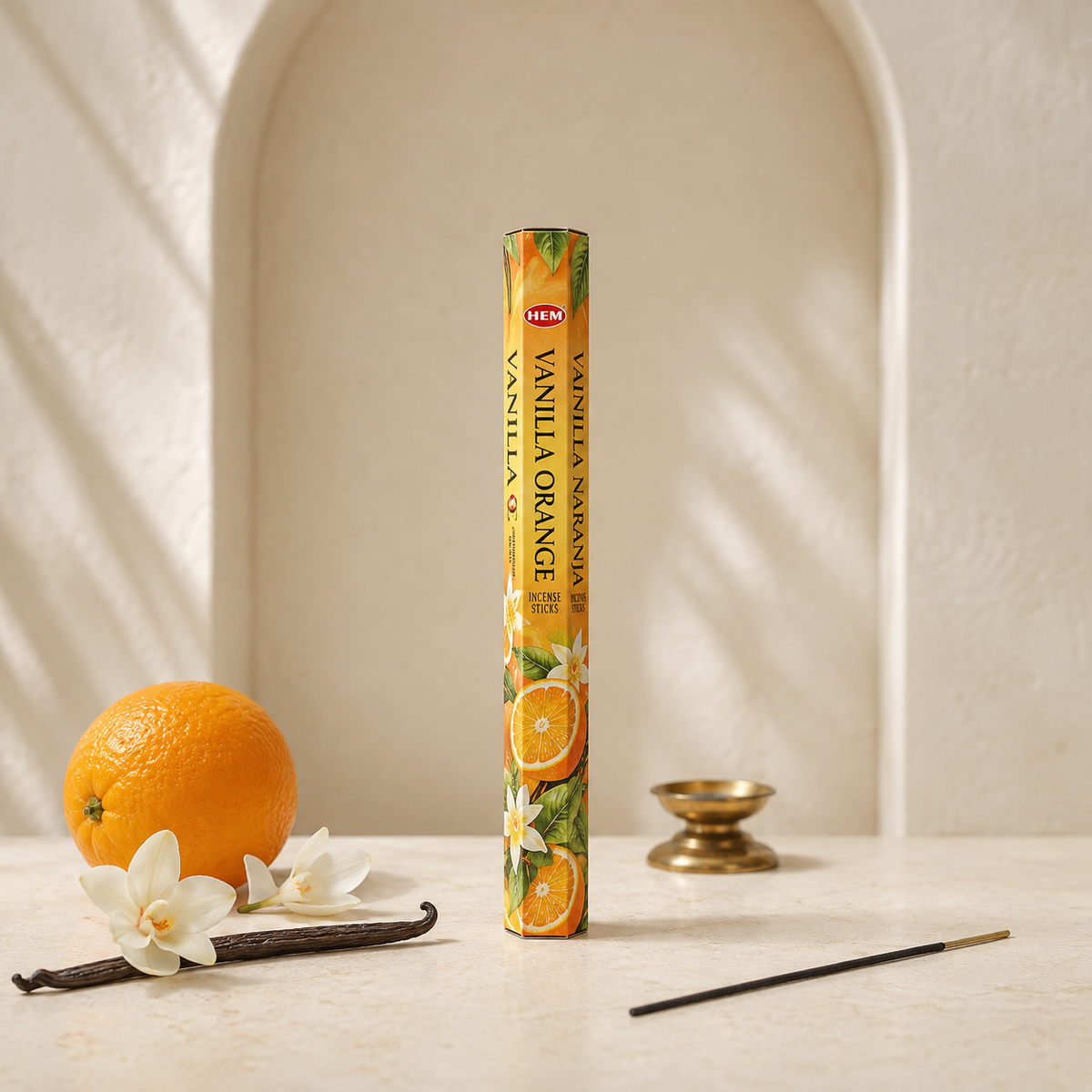 HEM Vanilla Orange Incense Sticks – 20 Count