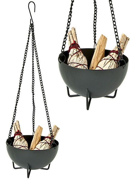 Hanging Metal Cauldron Burner – 4.75"D, 2.75"H – Sold Individually — view 1