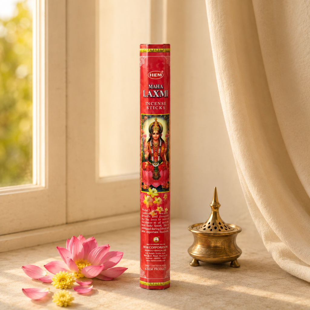 HEM Maha Laxmi Incense Sticks – 20 Count