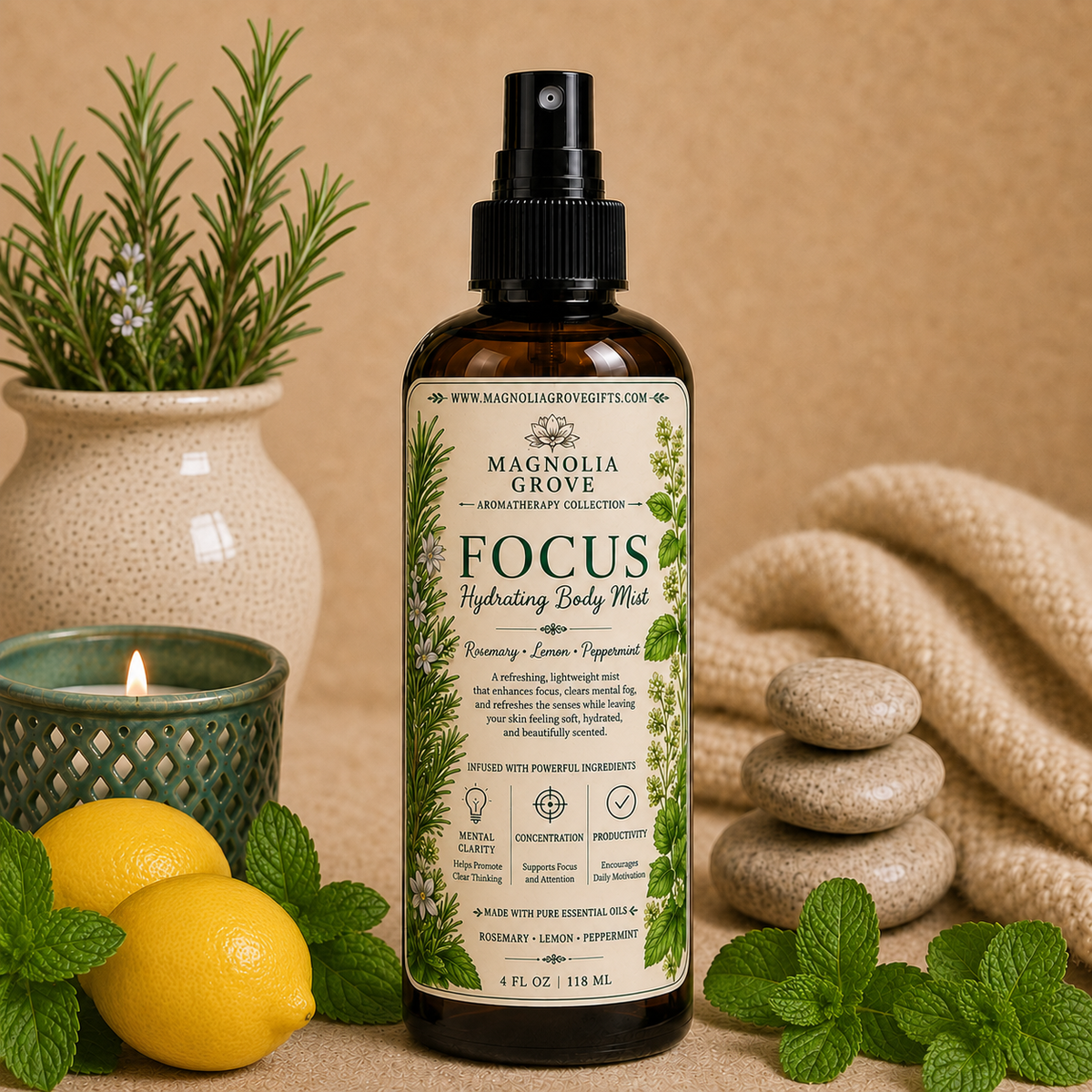 Focus hydrating body mist from Magnolia Grove Gifts