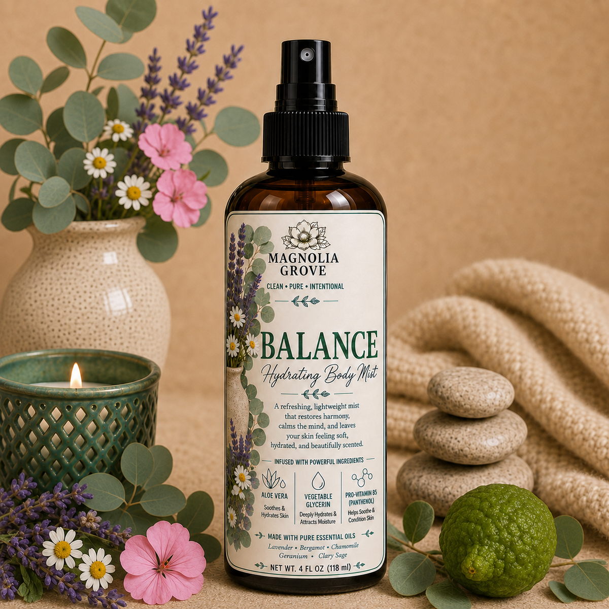 Balance hydrating body mist from Magnolia Grove Gifts