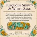 Turquoise & Yellow Sinuata Flower White Sage product