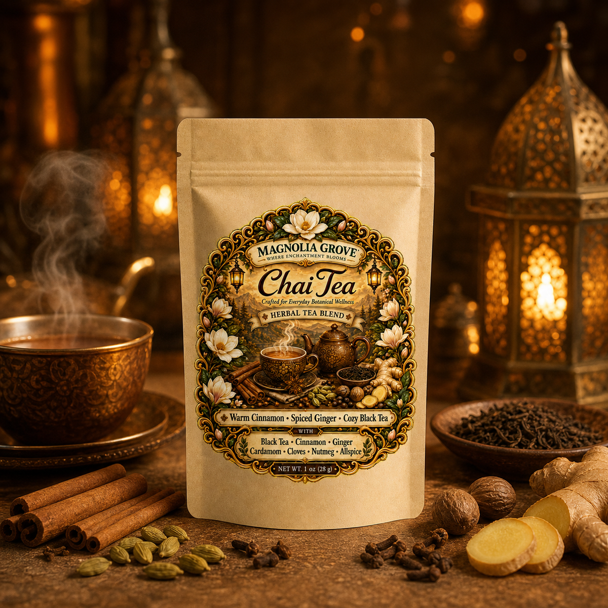 Chai Tea Regular with warming spices and prepared teacup